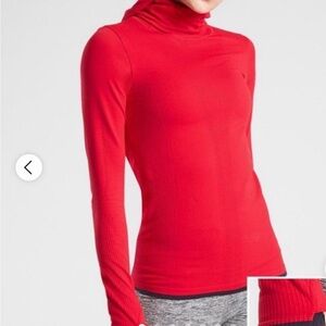 Athleta Women's Red and Navy Hoodie